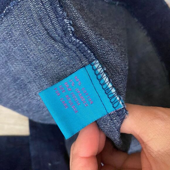 Su & Lola Jean Button Up Blouse, Tye Sleeve Shirt, Size Medium - Picture 6 of 7